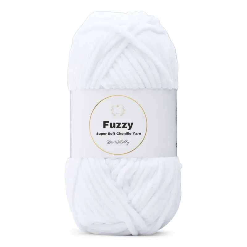 LindeHobby Fuzzy Chenille 01 White