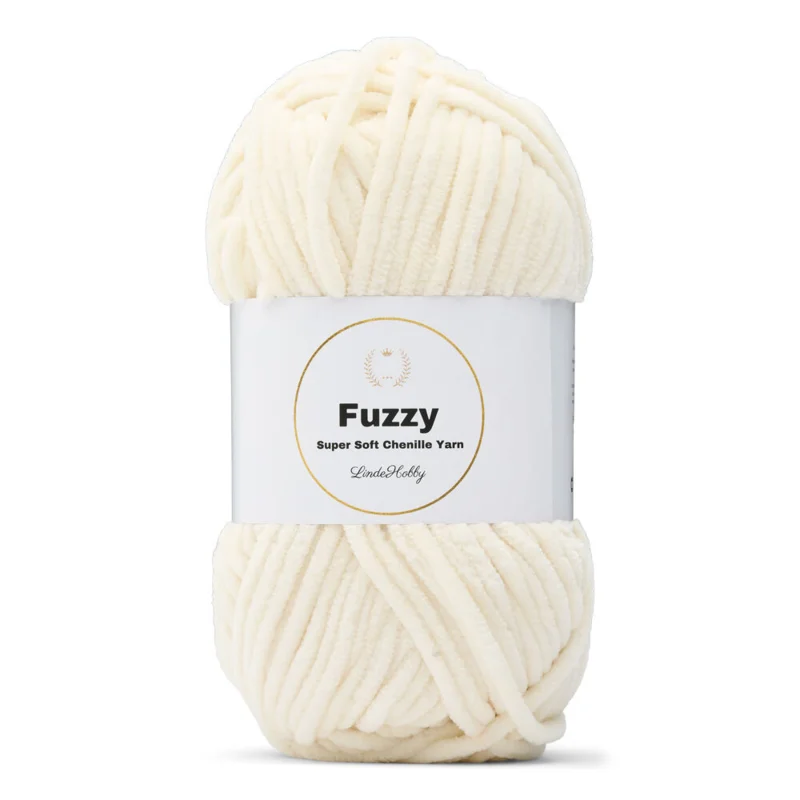 LindeHobby Fuzzy Chenille 10 Cream (Light Beige)