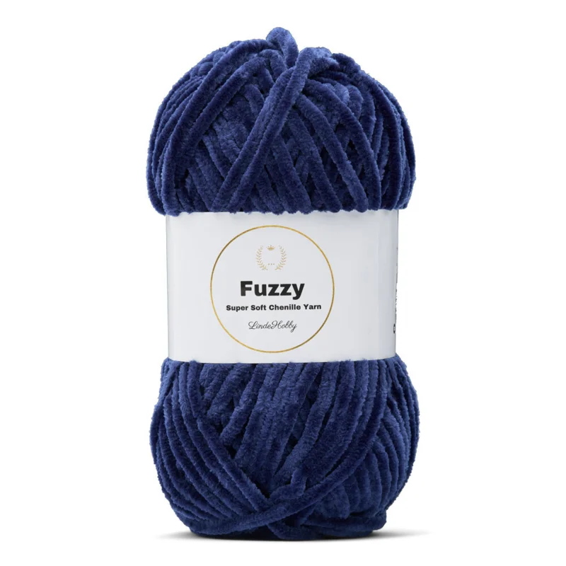 LindeHobby Fuzzy Chenille 17 Navy Blue