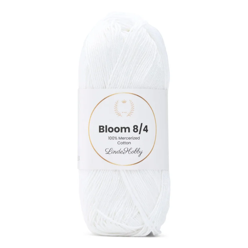 LindeHobby Bloom 8/4 Mercerized Cotton 02 White
