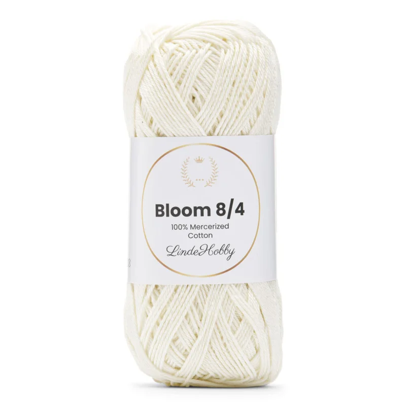 LindeHobby Bloom 8/4 Mercerized Cotton 30 Natural White