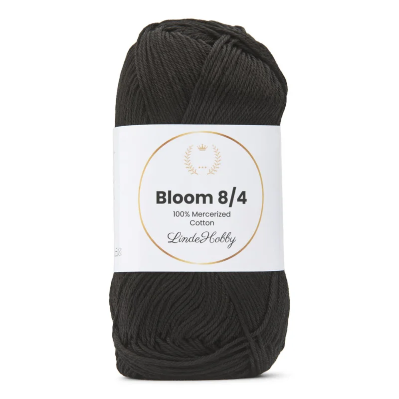 LindeHobby Bloom 8/4 Mercerized Cotton 01 Black