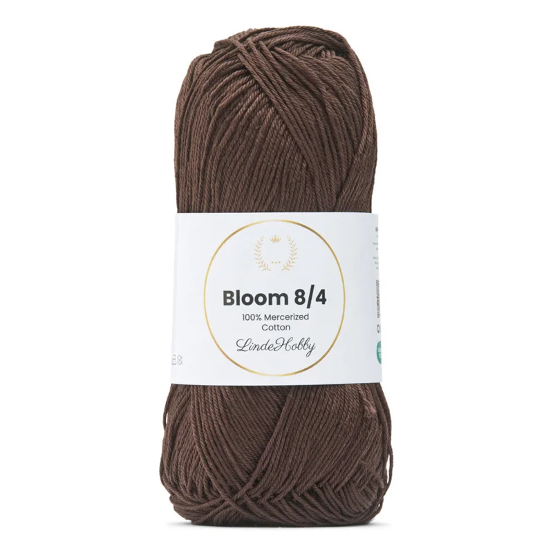 LindeHobby Bloom 8/4 Mercerized Cotton 08 Dark Brown