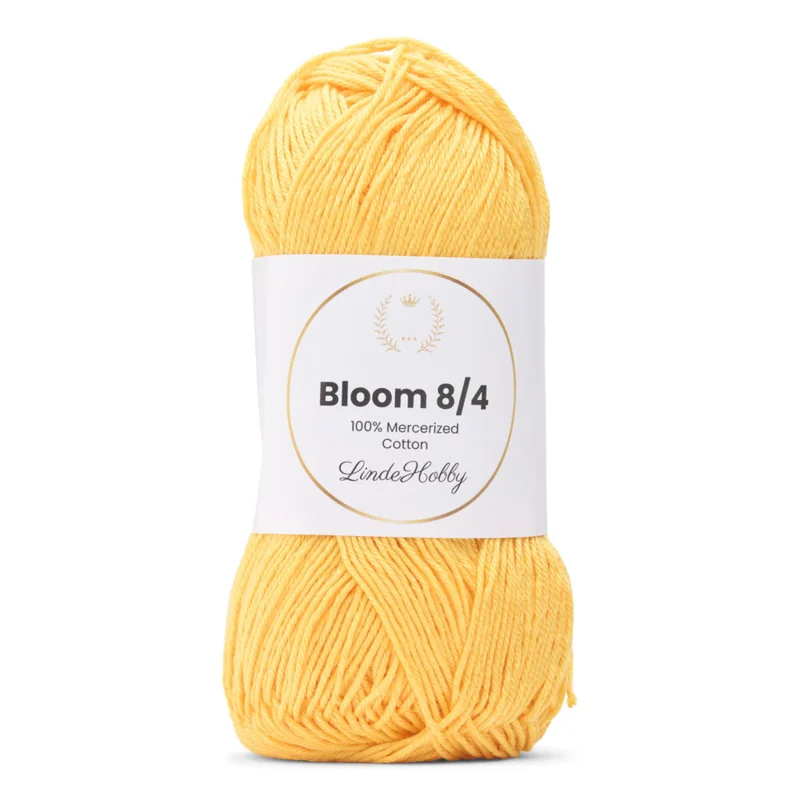 LindeHobby Bloom 8/4 Mercerized Cotton 22 Yellow