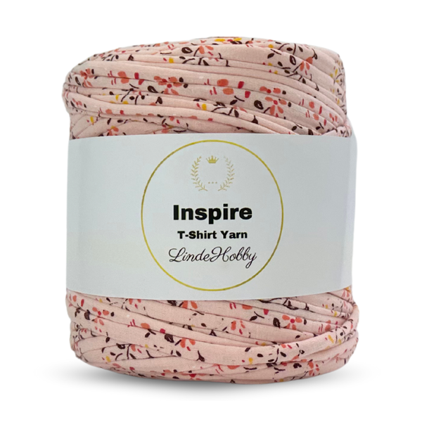 LindeHobby Inspire Print 123 Peach with wildflowers