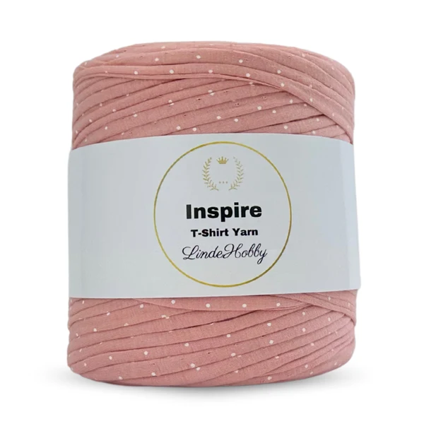 LindeHobby Inspire Print 62 Peach with white dots