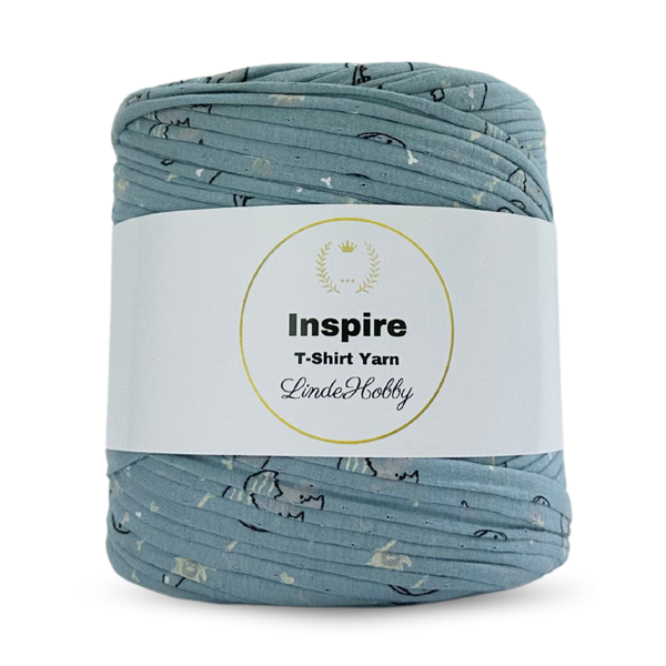 LindeHobby Inspire Print 53 Dove blue with dinosaurs