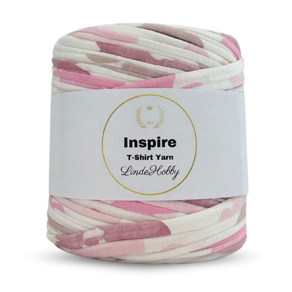 LindeHobby Inspire Print 13 Large flowers in shades of pink