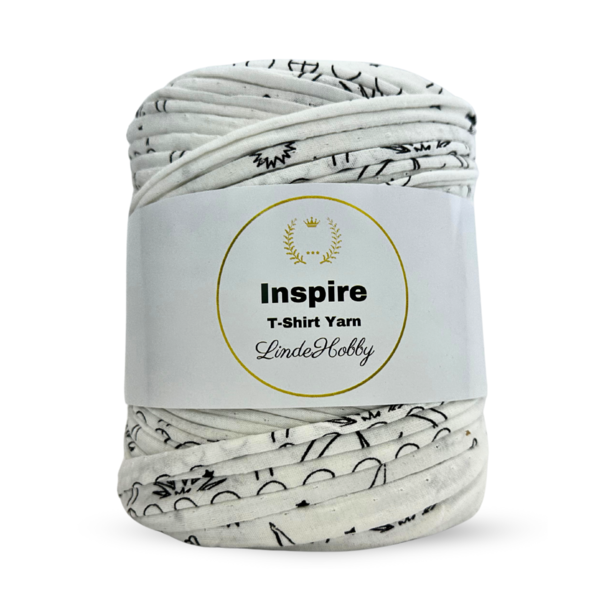 LindeHobby Inspire Print 01 White with geometric pattern