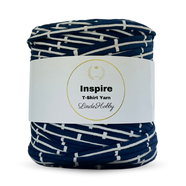 LindeHobby Inspire Print 35 White with blue rectangles