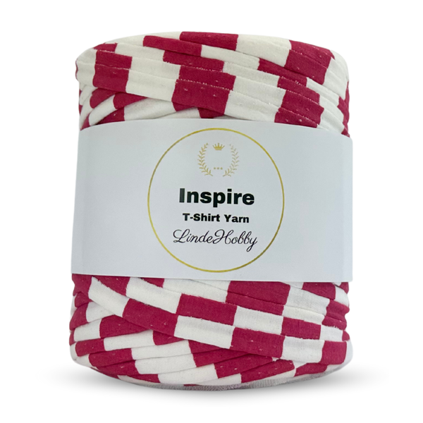 LindeHobby Inspire Print 17 White with wide red stripes