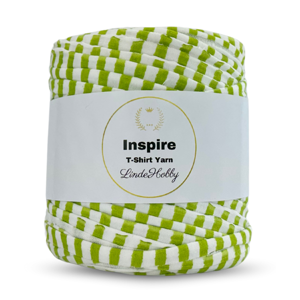 LindeHobby Inspire Print 12 White and light green striped