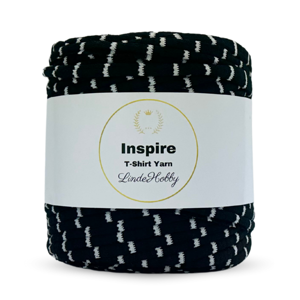 LindeHobby Inspire Print 37 Black with narrow white stripes