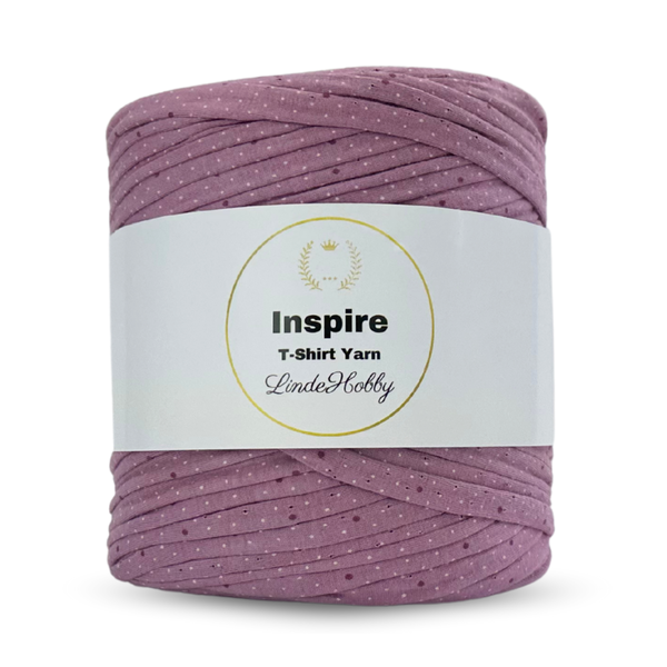 LindeHobby Inspire Print 114 Old rose with fuchsia and white dots