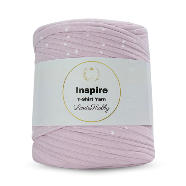 LindeHobby Inspire Print 109 Pink with white hearts