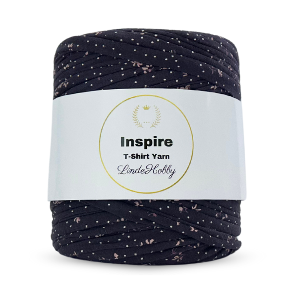 LindeHobby Inspire Print 156 Dark lavender with flowers