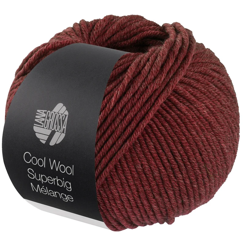 Lana Grossa Cool Wool Superbig 222 Wine red heathered