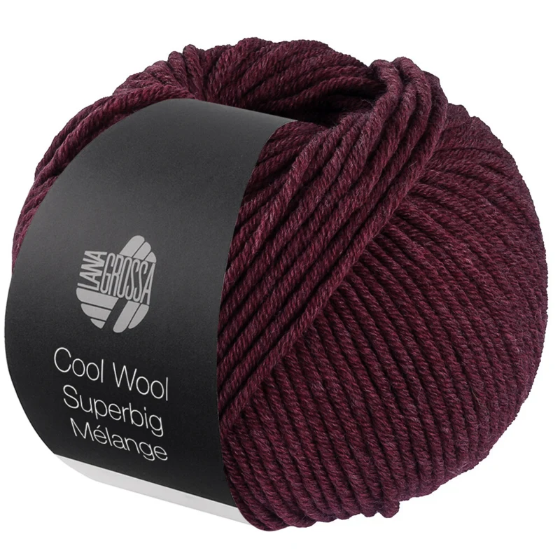Lana Grossa Cool Wool Superbig 221 Black red heathered