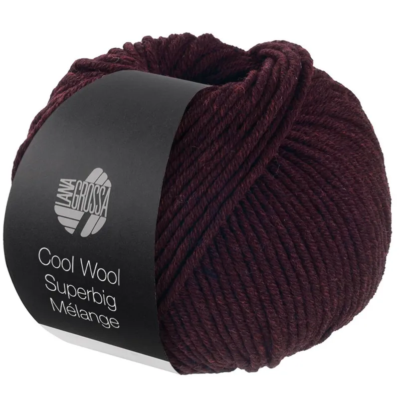Lana Grossa Cool Wool Superbig 203 Burgundy heathered