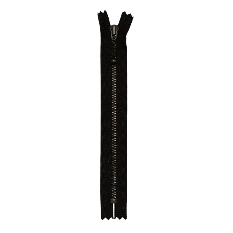 YKK Fixed Zipper Antique Brass 4 mm 17 cm 570 Brown