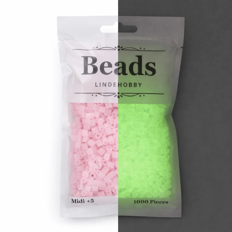 LindeHobby Beads Glow 02 Pink