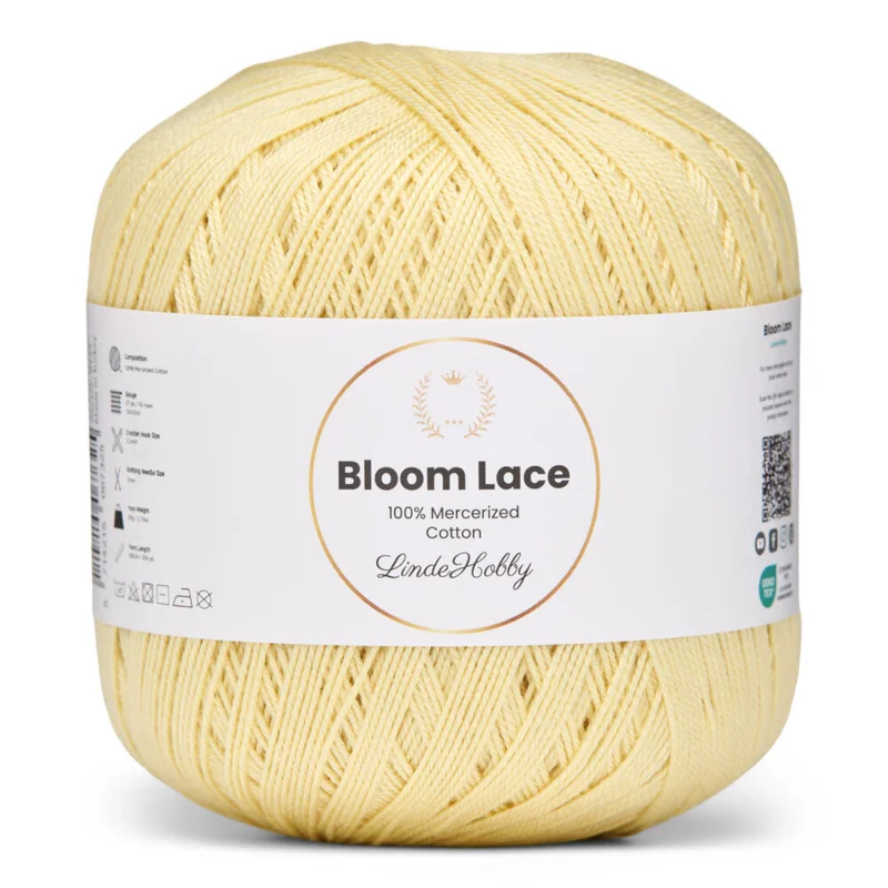 LindeHobby Bloom Lace Mercerized Cotton 21 Soft yellow