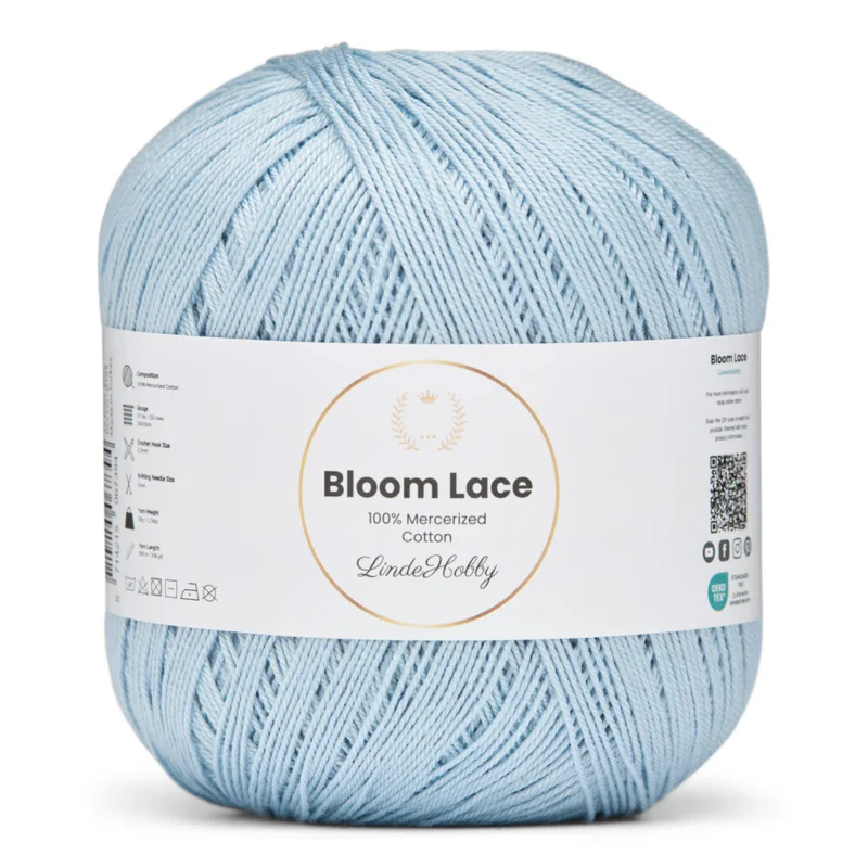 LindeHobby Bloom Lace Mercerized Cotton 28 Baby blue
