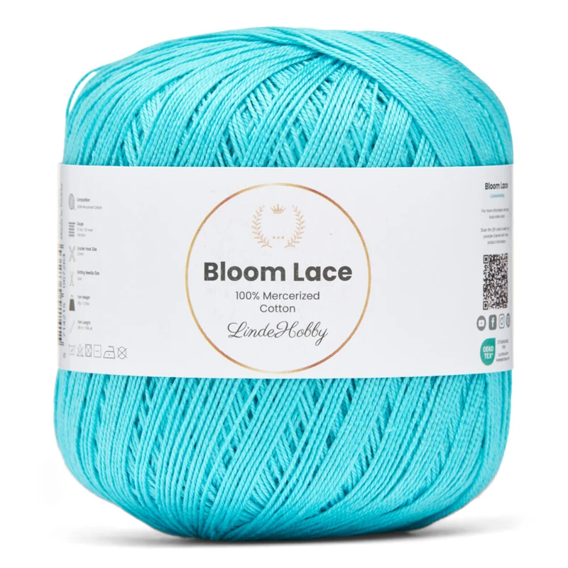 LindeHobby Bloom Lace Mercerized Cotton 15 Turquoise