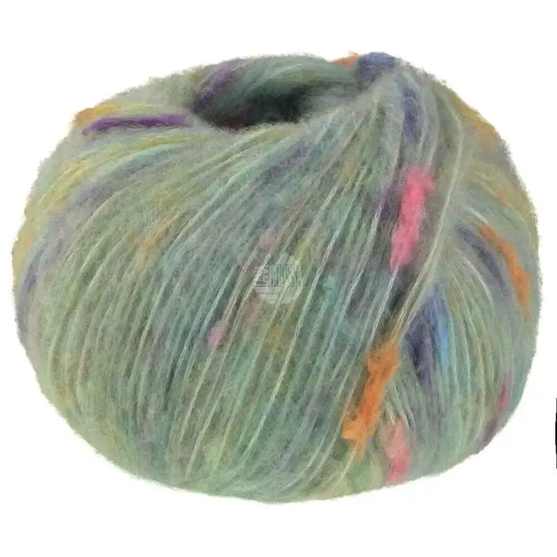 Lana Grossa Cassata 11 Light green/light orange/pink/light grey/purple