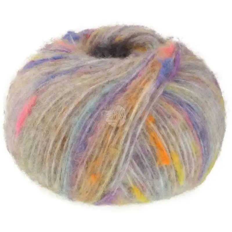Lana Grossa Cassata 12 Light grey/violet/sapphire blue/light yellow/grey-pink/peach