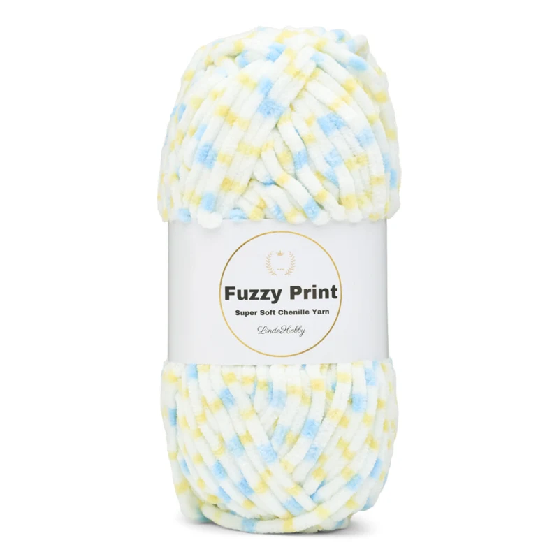 LindeHobby Fuzzy Chenille Print 01 Summer breeze