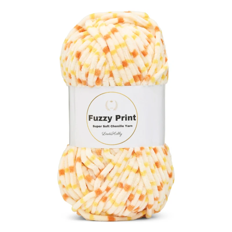 LindeHobby Fuzzy Chenille Print 09 Sunrise