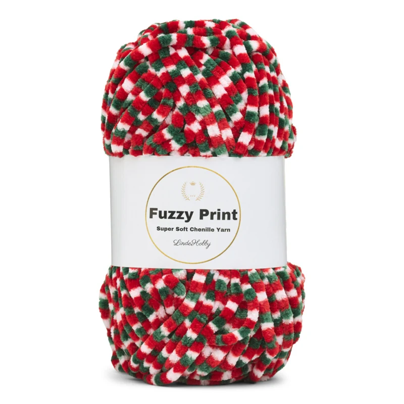 LindeHobby Fuzzy Chenille Print 11 Christmas