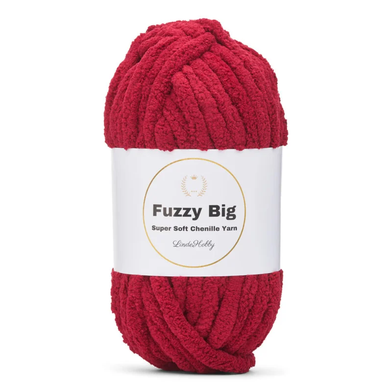 LindeHobby Fuzzy Chenille BIG 12 Burgundy