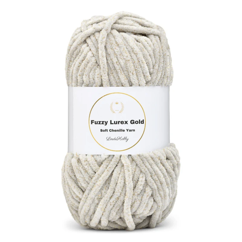 LindeHobby Fuzzy Chenille Gold Lurex 42 Gunmetal