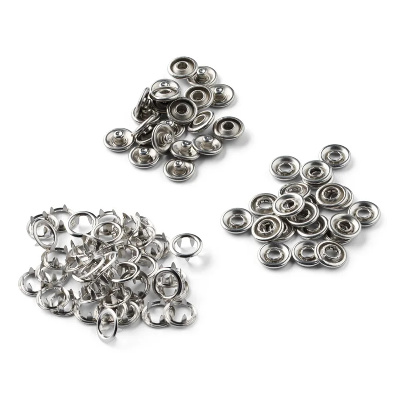 LindeHobby Snap Buttons, 20 pcs, 9.5 mm Stainless Steel