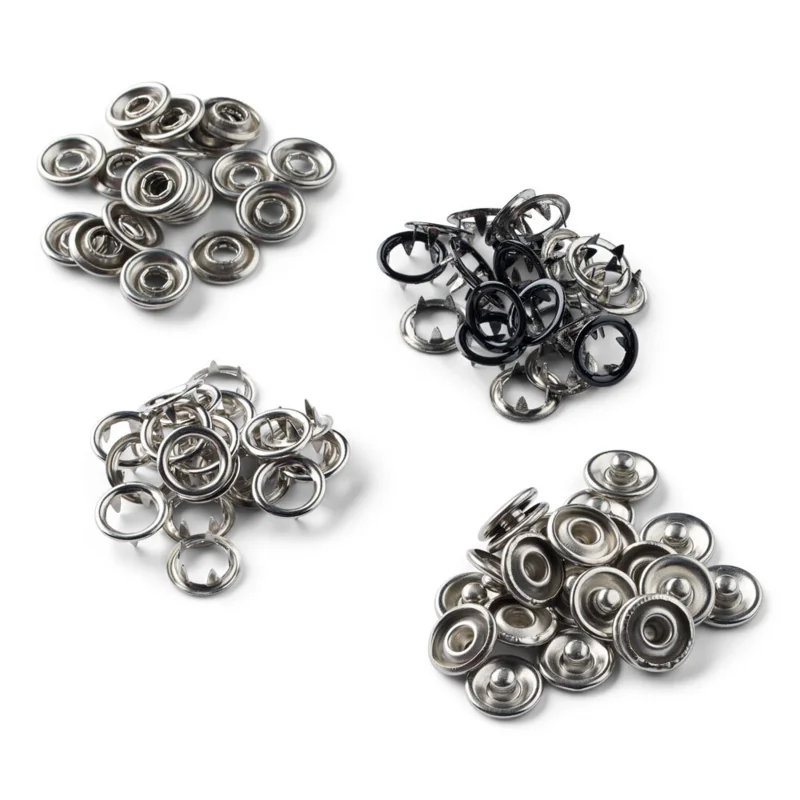 LindeHobby Snap Buttons, 20 pcs, 9.5 mm Black