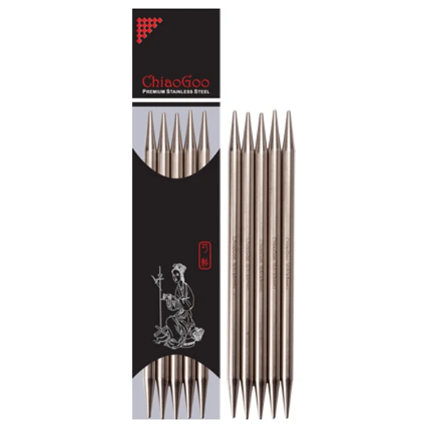 ChiaoGoo Double-Pointed Needles Stainless Steel (15 and 20 cm)