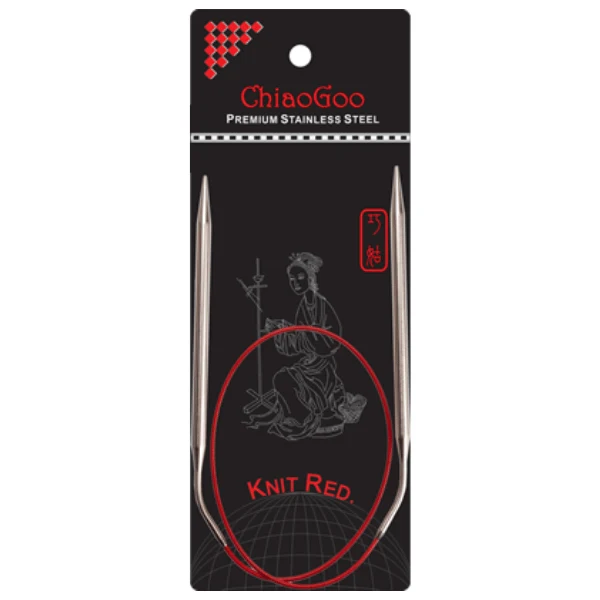 ChiaoGoo Circular Needles Knit Red Stainless Steel (23-100 cm) 60 cm