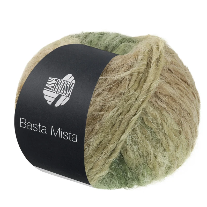 Lana Grossa Basta Mista 120 Jade/grey green/reseda green/camel/taupe