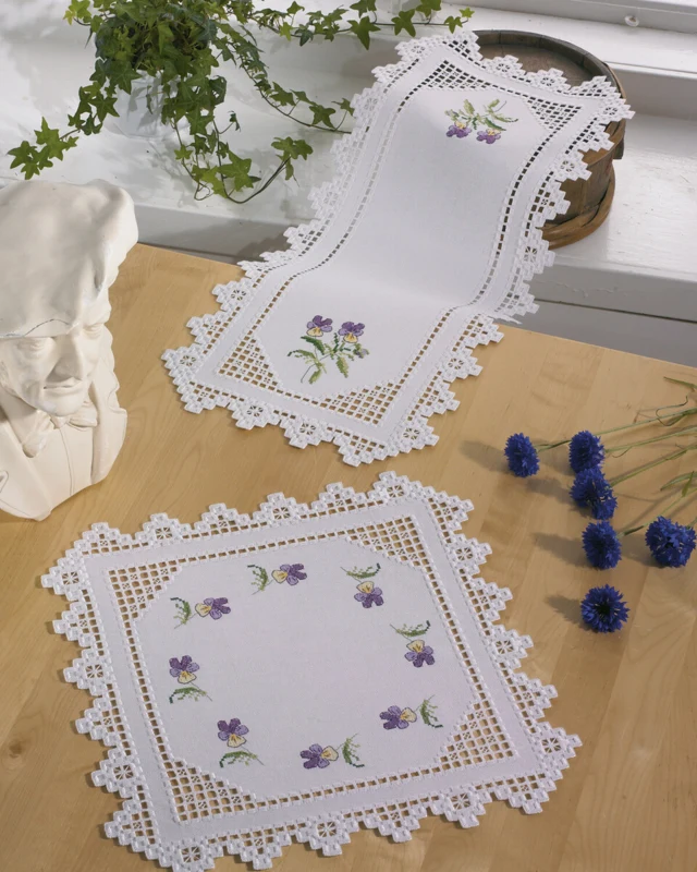 Embroidery Kit Hardanger with Violin 39 x 39 cm / 15.35 x 15.35 in