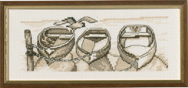 Embroidery Kit Boats R5619 22 x 9 cm / 8.66 x 3.54 in