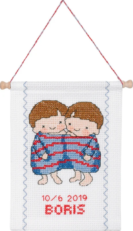 Embroidery Kit Twin B5129/18 18 x 25 cm / 7.09 x 9.84 in