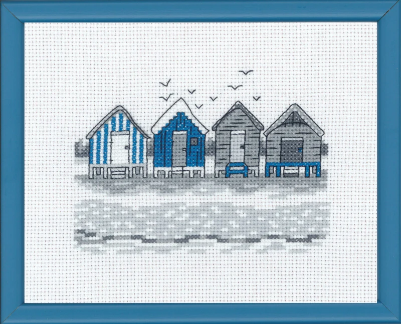 Embroidery Kit Bathhouses R5741 14 x 18 cm / 5.51 x 7.09 in