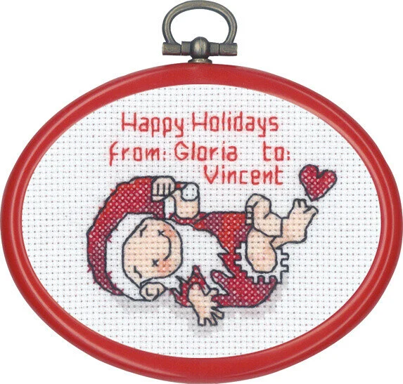 Embroidery Kit Reclining Elf m/5961/30 9 x 7 cm/3.54 x 2.76 in