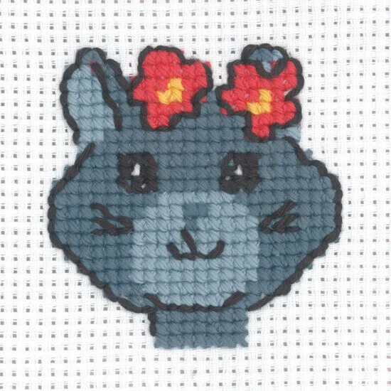 Embroidery Kit Cat 8 x 8 cm / 3.15 x 3.15 in