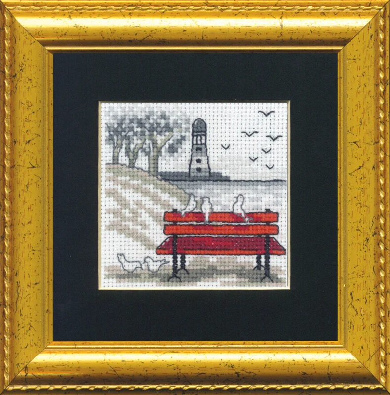 Embroidery Kit Bench R5412/82PP 11 x 11 cm / 4.33 x 4.33 in
