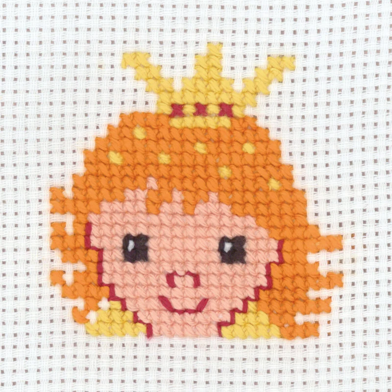 Embroidery Kit Princess 8 x 8 cm / 3.15 x 3.15 in