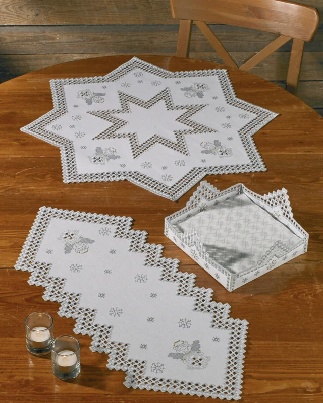 Embroidery Kit Winter Hardanger 67 x 67 cm / 26 x 26 in