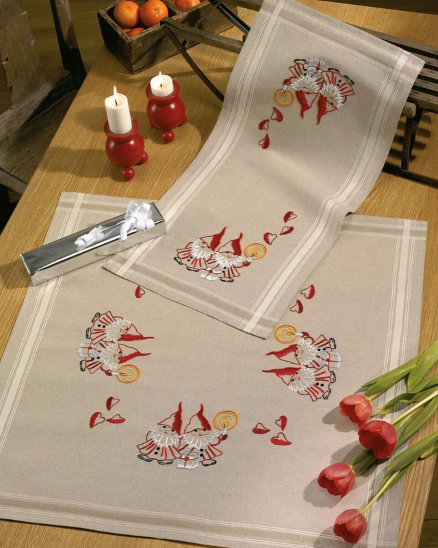 Embroidery Kit Elf with packages 80 x 80 cm / 31.5 x 31.5 in